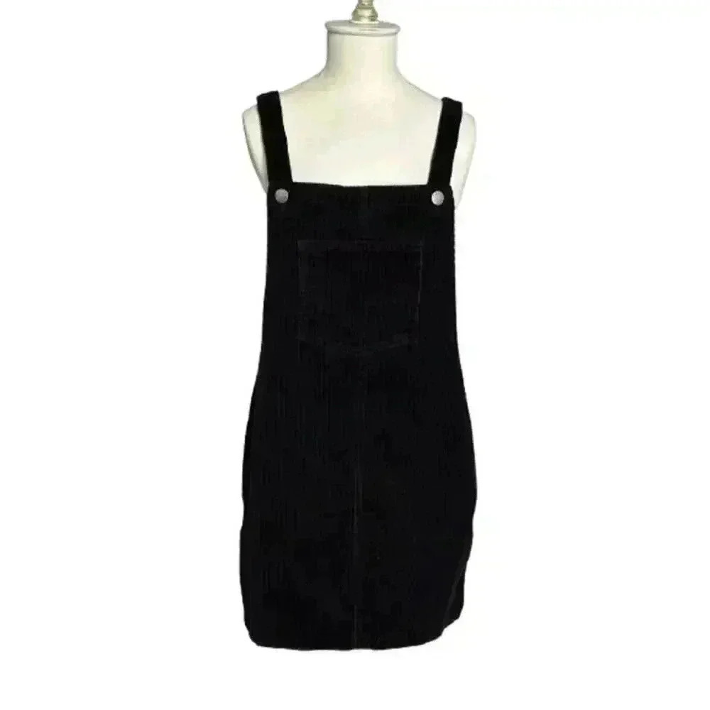 All About Eve Black Overall Corduroy Dress Size 4/XS - Picture 2 of 6